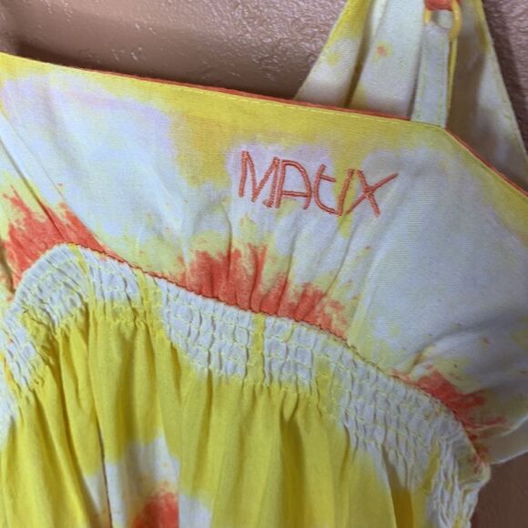 Matix Orange & Yellow Tie Dye Stripe Tank Size XS - Picture 6 of 10